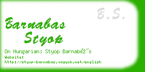 barnabas styop business card